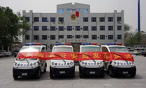 电动巡逻车临西县公安局发车仪式