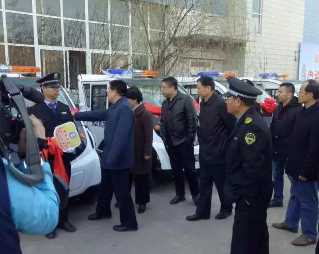 跃迪电动巡逻车新装上阵，开启滕州食药监体系新征程